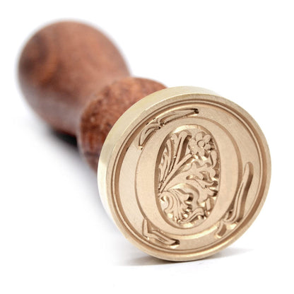 Traditional Wax Seal Stamp: Brass Head & Wooden Handle for Elegant, Zero-Waste Correspondence