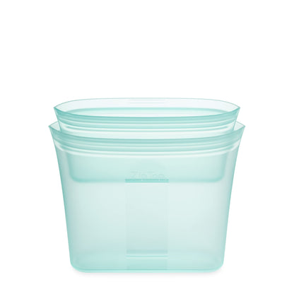 Zip Top 100% Silicone Reusable Food Storage Set (8‑Piece, Teal) | TRUE Shift Zero‑Plastic Meal Prep Set