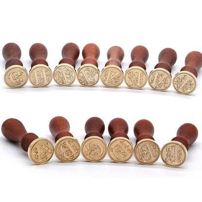 Traditional Wax Seal Stamp: Brass Head & Wooden Handle for Elegant, Zero-Waste Correspondence
