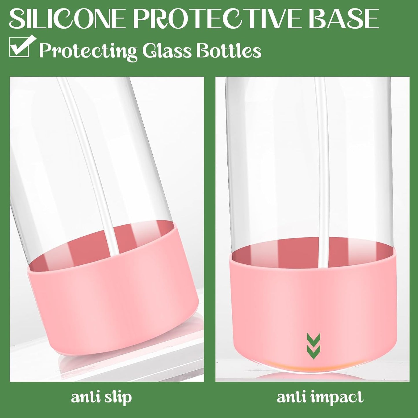 ZENOWICK 16 oz Glass Spray Bottles: 3-Pack with Protective Silicone Sleeves