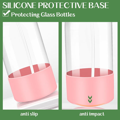 ZENOWICK 16 oz Glass Spray Bottles: 3-Pack with Protective Silicone Sleeves