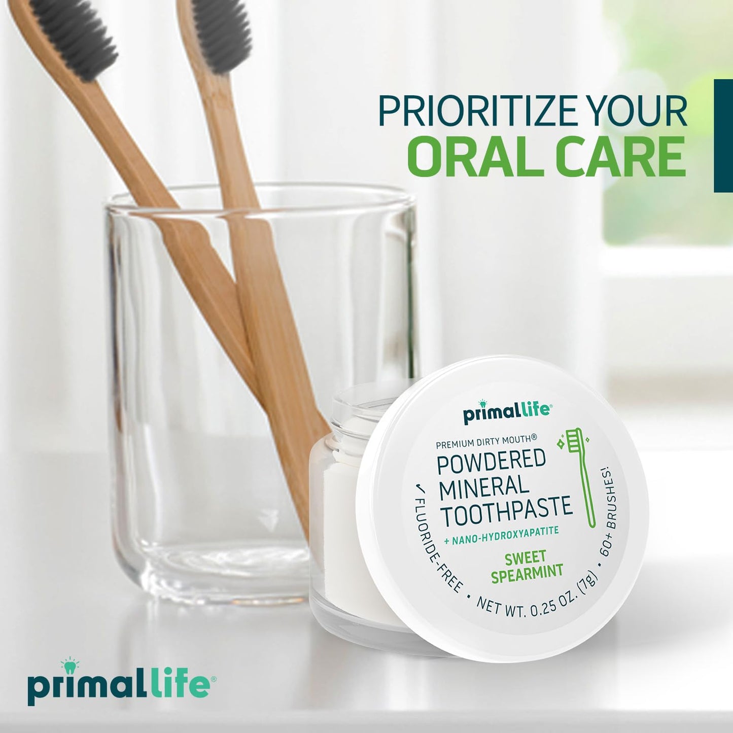 Primal Life Organics Dirty Mouth Toothpowder: Sweet Bubblegum 0.25 oz