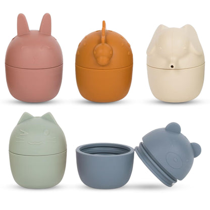 Brooklyn + Neutral Silicone Bath Toys: Mold-Free Animal 5-Pack