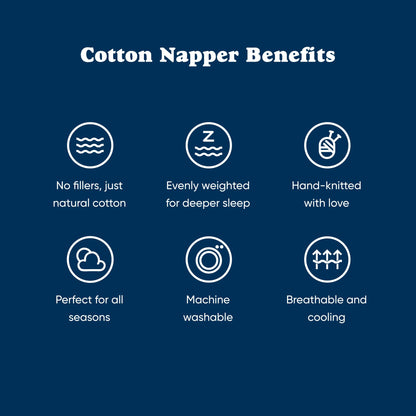 Bearaby Cotton Napper Weighted Blanket | TRUE Shift Organic Cotton Dream Blanket