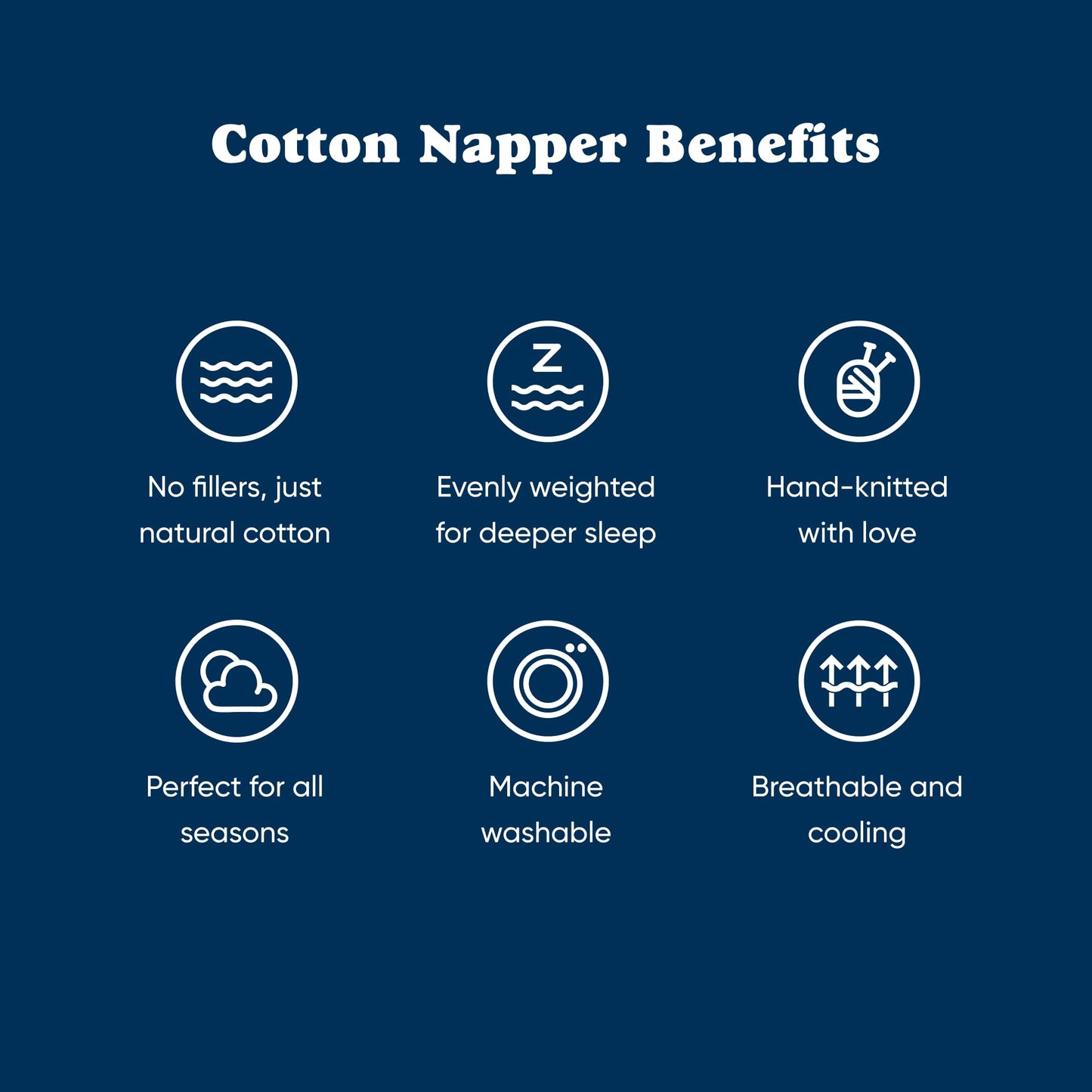 Bearaby Organic Cotton Napper: 100% Hand-Knit Weighted Blanket