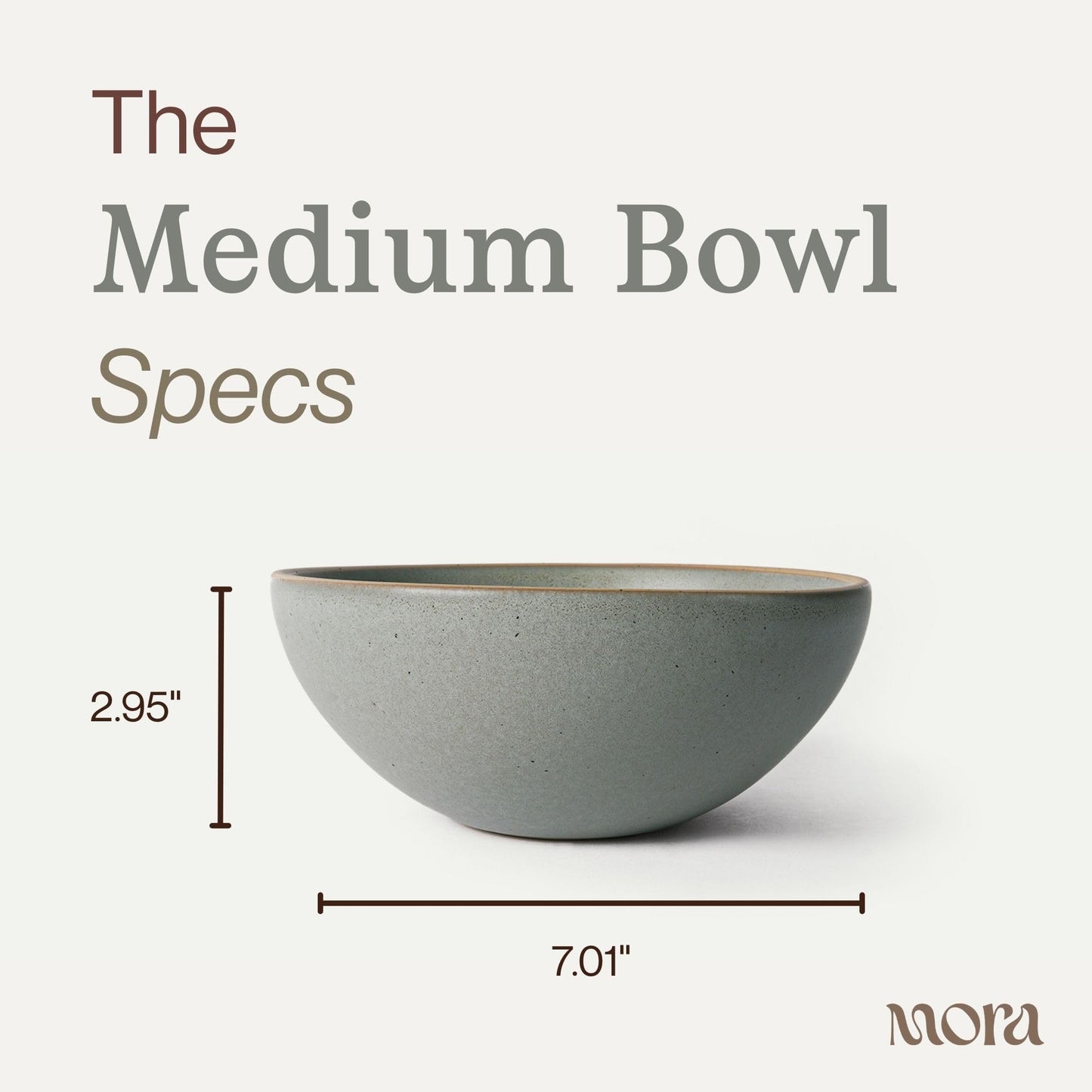Mora Medium Ceramic Bowls, Set of 4 (28 oz, Oat)