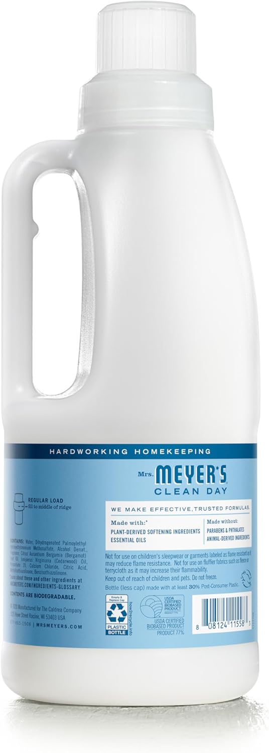 Mrs. Meyer's Clean Day Liquid Fabric Softener: Rain Water Scent