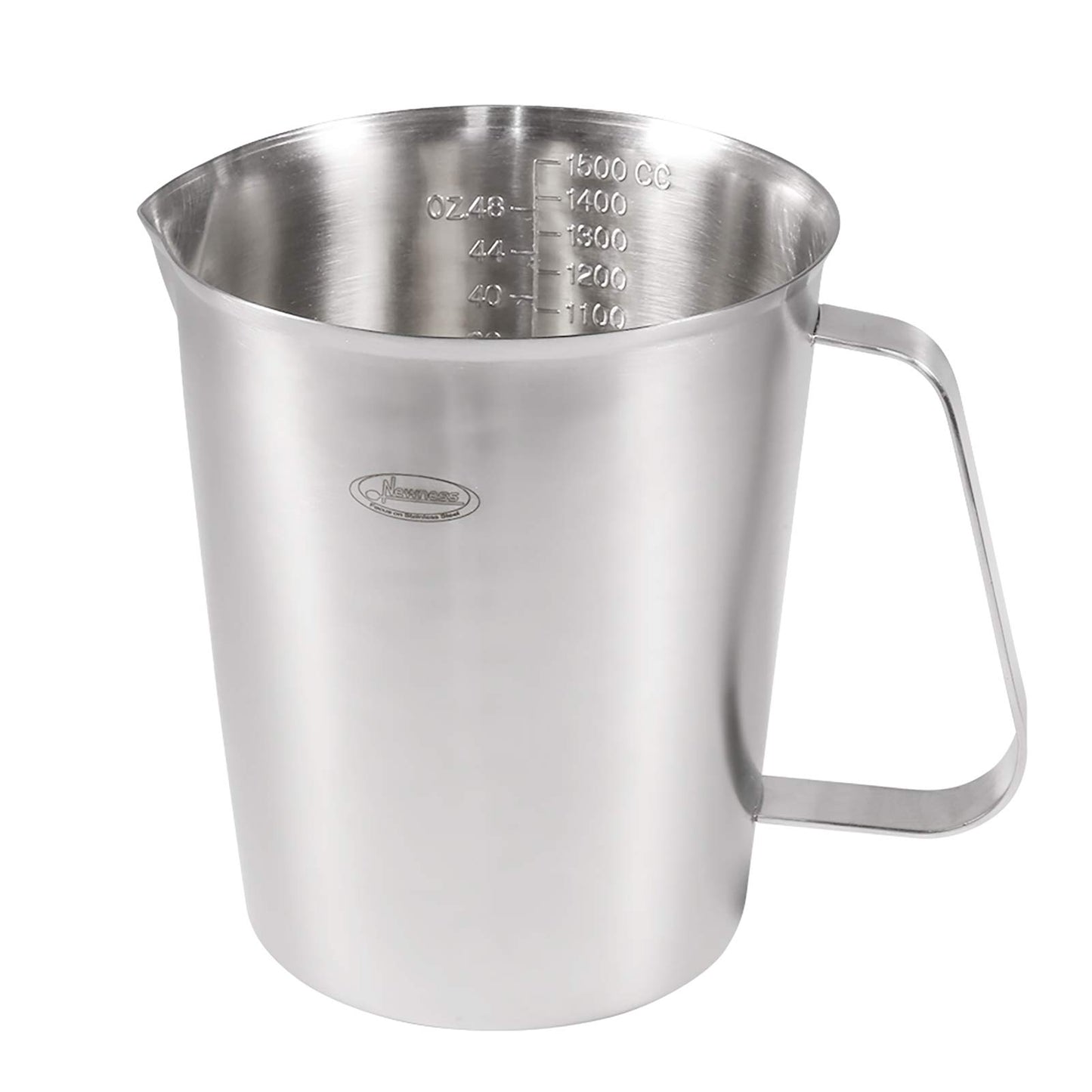 Newness Stainless Steel Measuring Cup with Triple Measurement Scales