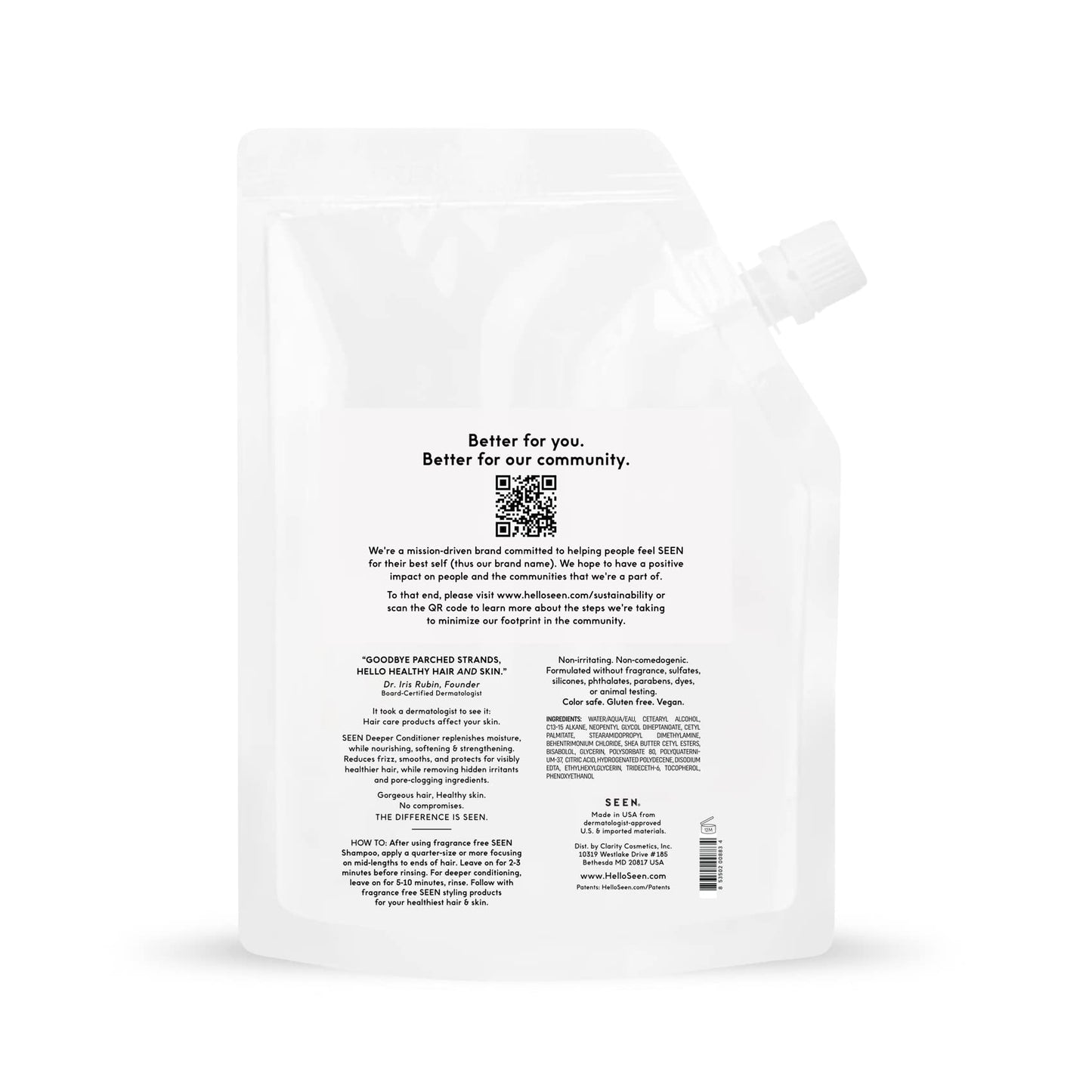 Fragrance-Free Deep Conditioner for Dry Hair, Dermatologist-Developed – SEEN