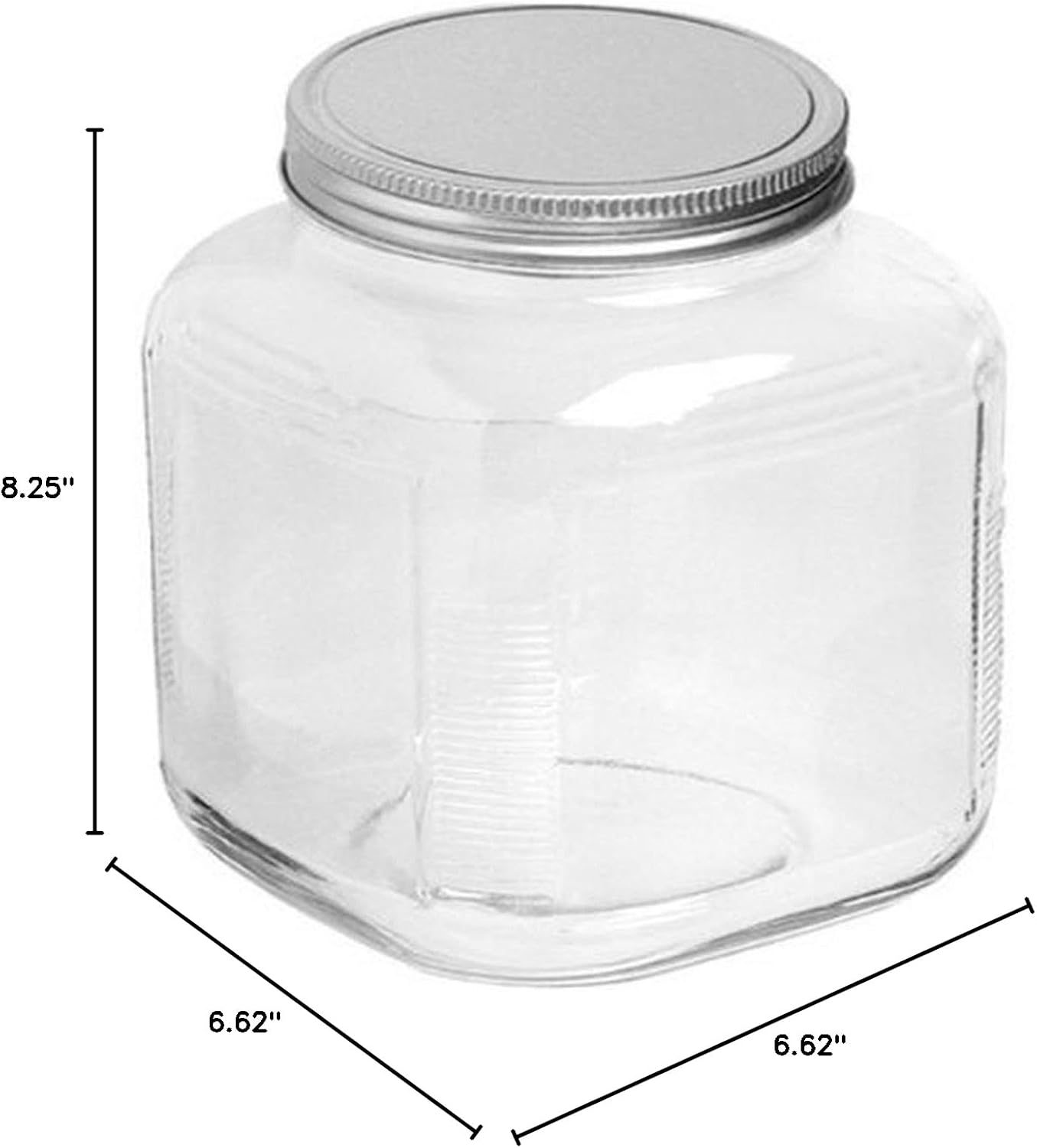 Anchor Hocking 1-Gallon Glass Cracker Jars with Aluminum Lids (Set of 4)