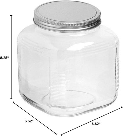 Anchor Hocking 1-Gallon Glass Cracker Jars with Aluminum Lids (Set of 4)