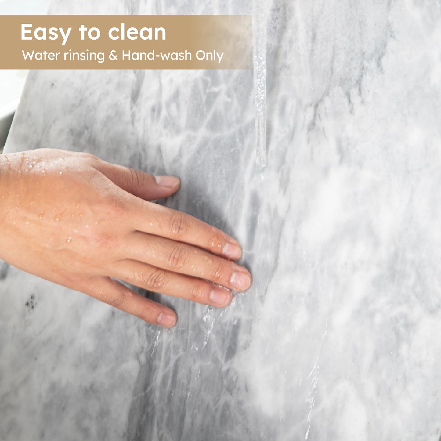 Diflart Natural Granite Cutting Board: Large 16" x 20" Polished Stone Slab.