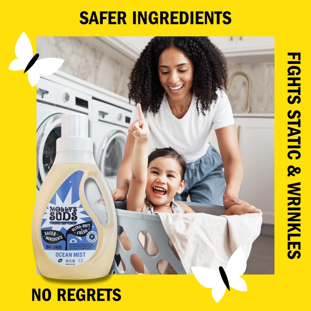Molly’s Suds Vinegar-Powered Liquid Fabric Softener for Sensitive Skin