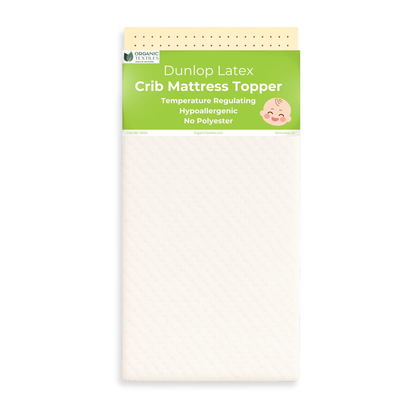 Organic Textiles Baby Topper: GOLS Certified Organic Latex
