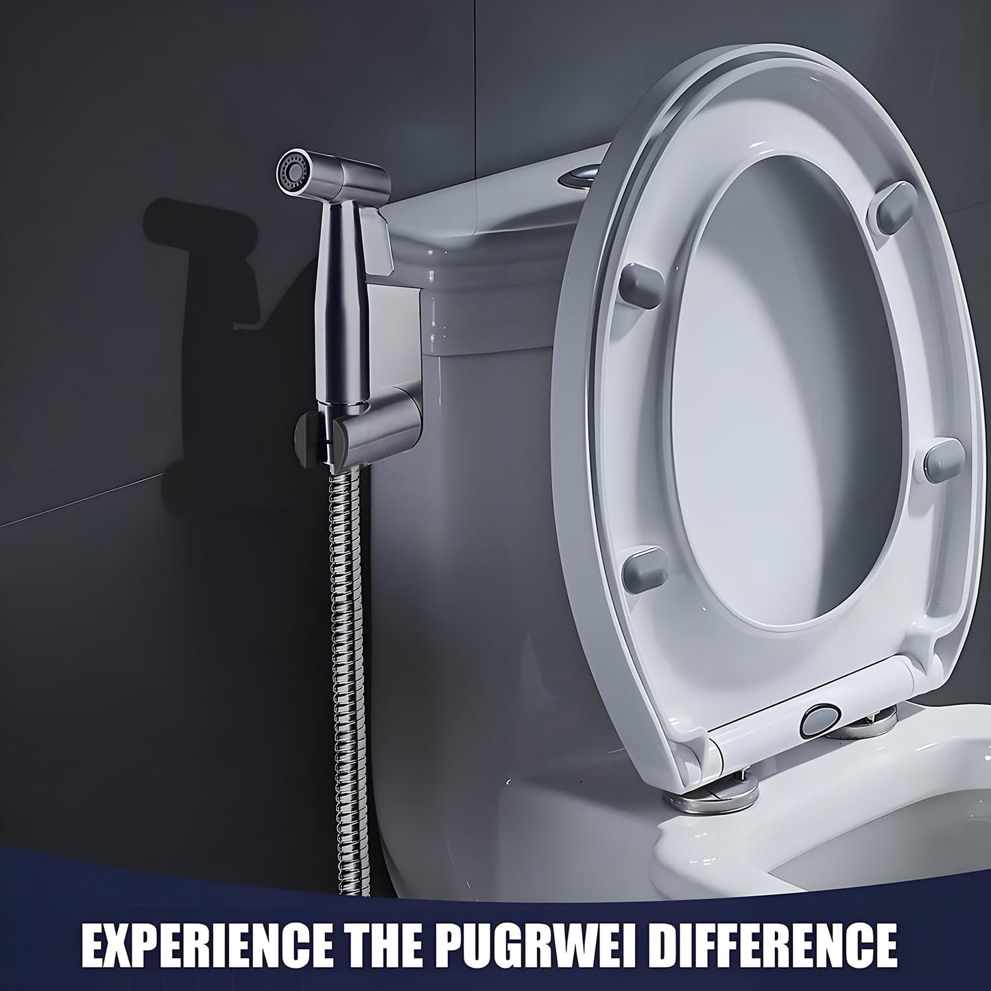 Pugrwei 304 Stainless Steel Handheld Cloth Diaper & Bidet Sprayer Set