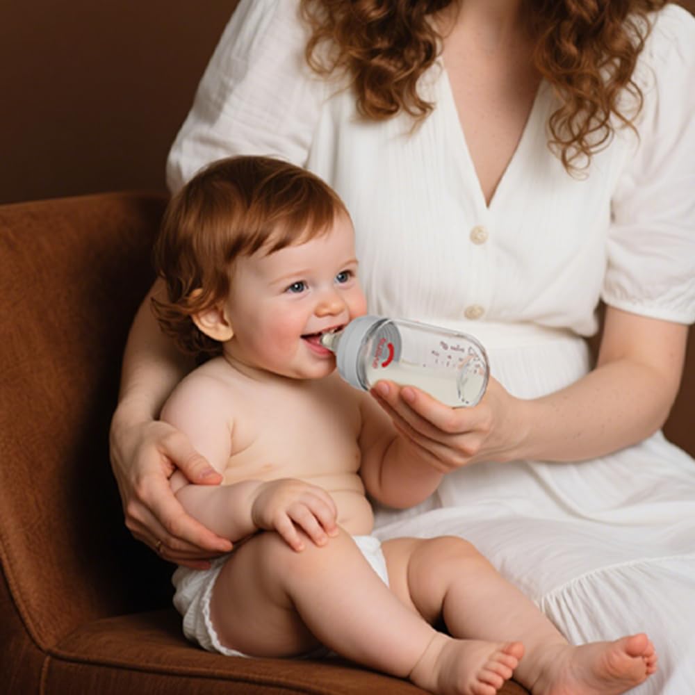 Evorie 8 Oz Tritan Wide Neck Anti-Colic Baby Feeding Bottle