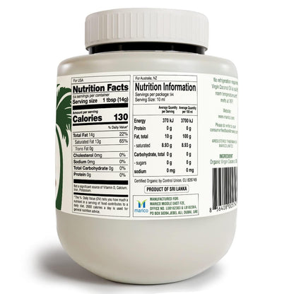 Parachute Naturalz Organic Virgin Coconut Oil: Cold Pressed & Unrefined