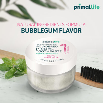 Primal Life Organics Dirty Mouth Toothpowder: Sweet Bubblegum 0.25 oz