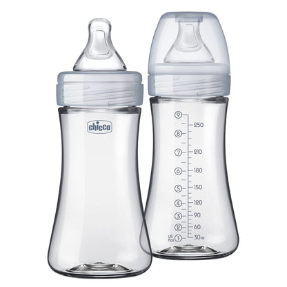Chicco Duo 5oz Hybrid Baby Bottle with Invinci-Glass Interior (2-Pack)