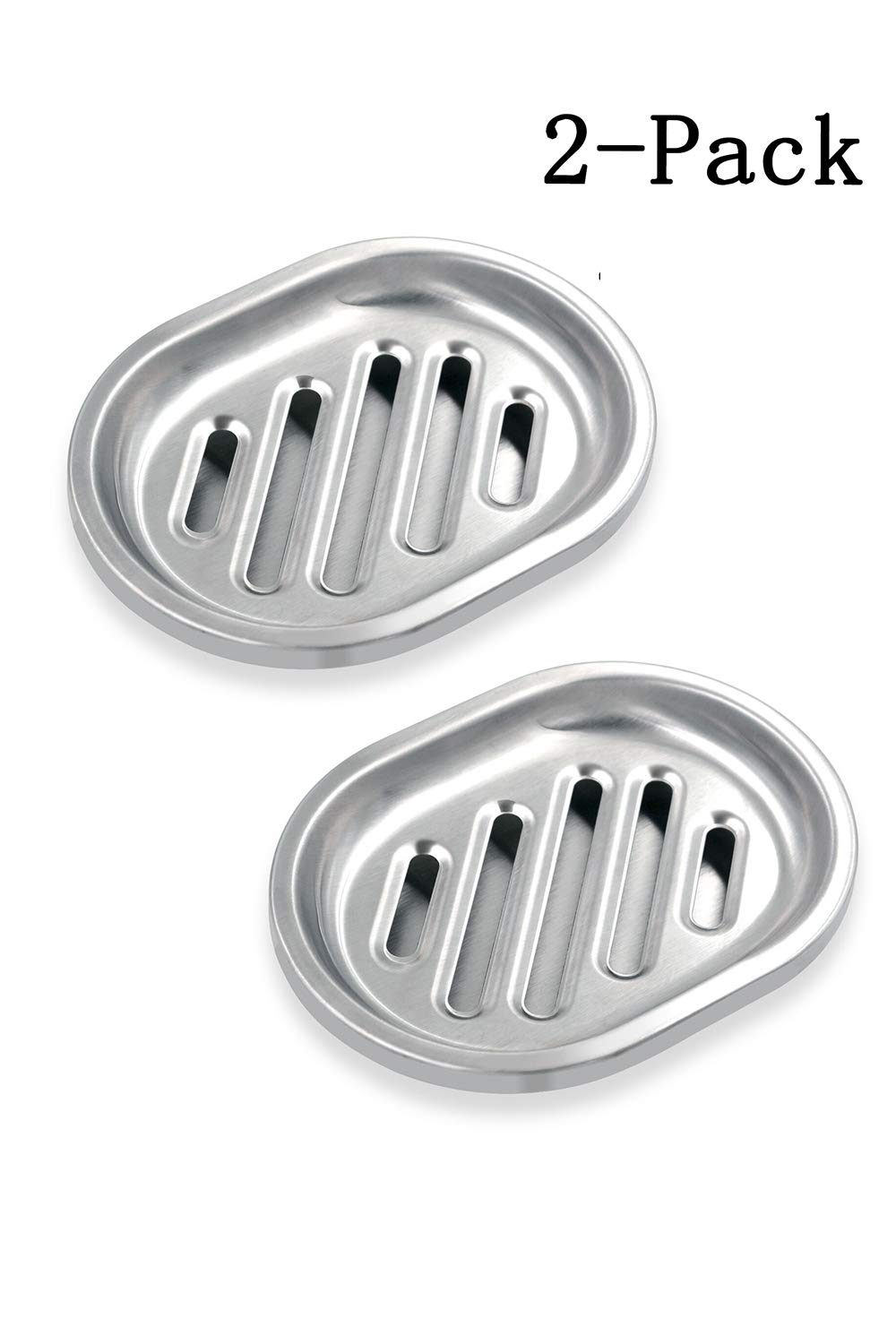 Stainless Steel Soap Dish with Drain Tray | TRUE Shift 304‑Grade Soap Saver