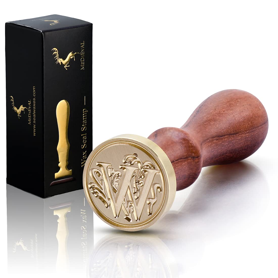 Traditional Wax Seal Stamp: Brass Head & Wooden Handle for Elegant, Zero-Waste Correspondence