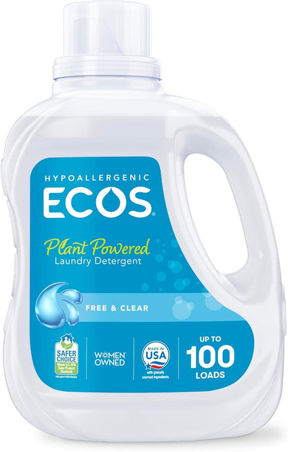 ECOS Plant-Powered Free & Clear Hypoallergenic Laundry Detergent