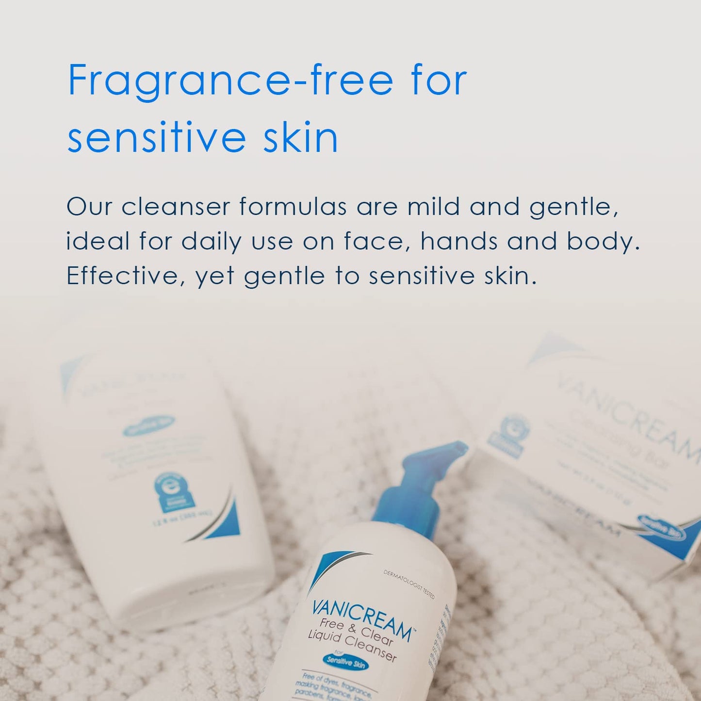 Fragrance-Free, Sulfate-Free Gentle Liquid Cleanser for Face & Body – Vanicream
