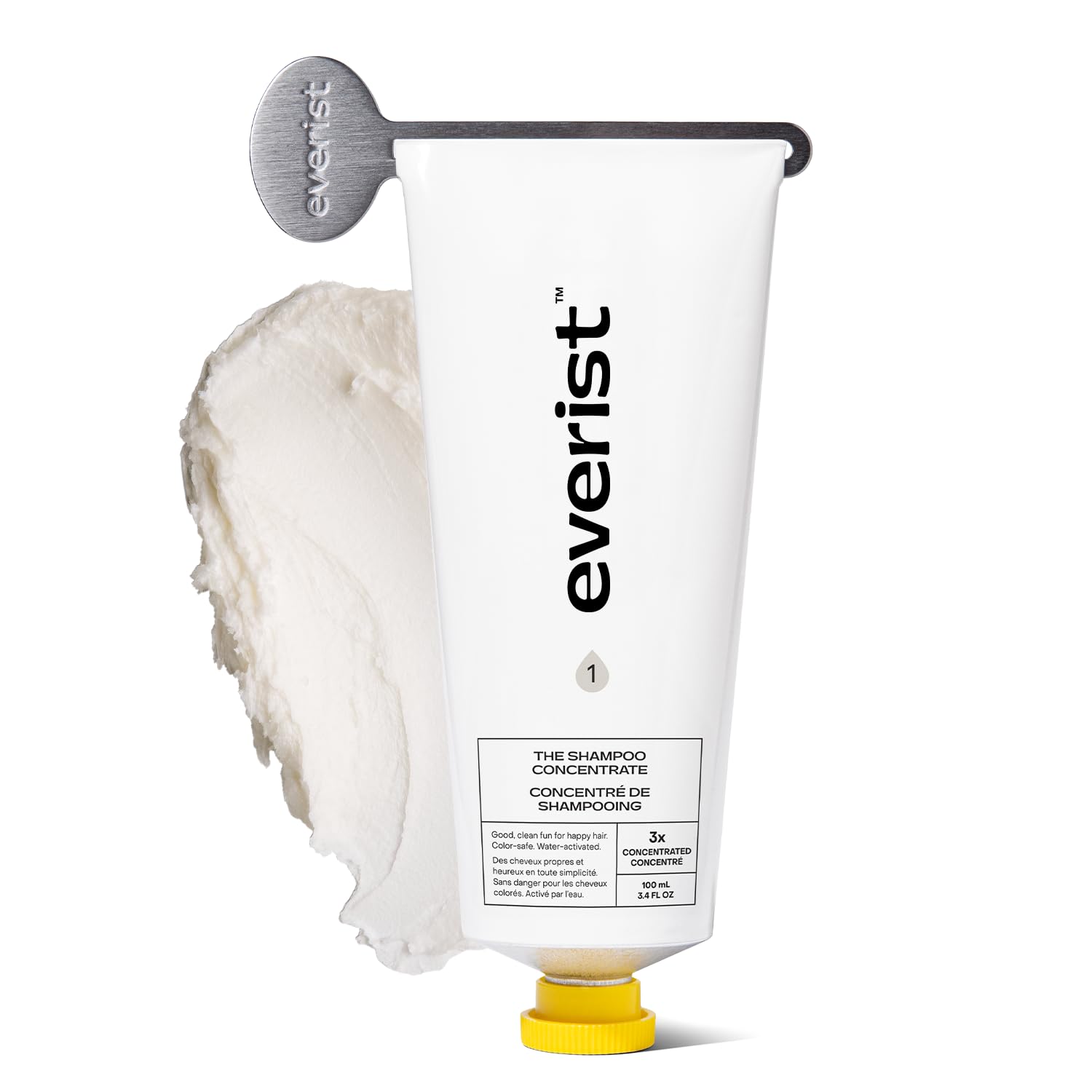 Everist shampoo concentrate with a white background