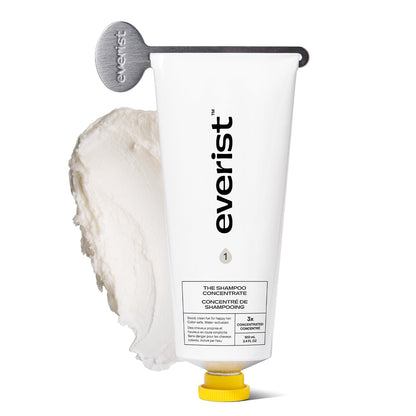 Everist shampoo concentrate with a white background