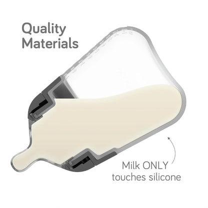 Nanobebe Flexy 9oz Silicone Baby Bottles with Anti-Colic Venting (3-Pack)