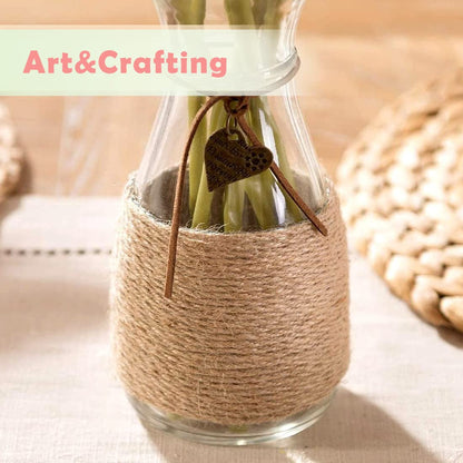 100% Natural Jute Twine: 1100 Feet of Biodegradable Cord for Zero-Waste Crafting and Gardening