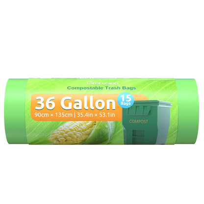 GreFusion 1.2 Gallon Compostable Bags - 125 Count (BPI Certified)