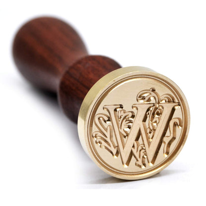 Traditional Wax Seal Stamp: Brass Head & Wooden Handle for Elegant, Zero-Waste Correspondence