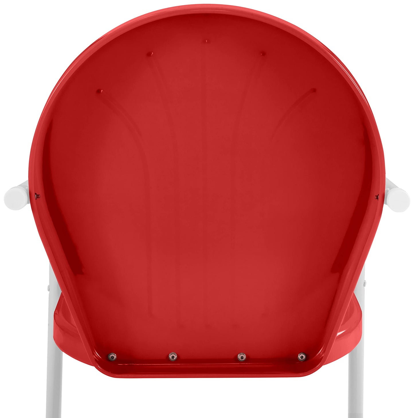 Crosley Griffith 3-Piece Retro Metal Bistro Set (Bright Red/White)