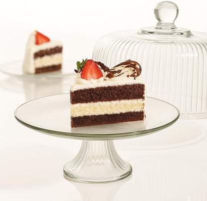 The True Shift Tableware: Anchor Hocking Monaco Cake Set: High-Quality Glass, Made in the USA Since 1905, Non-Toxic Display and Storage