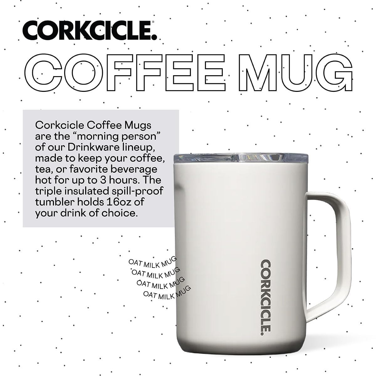 Corkcicle Classic 16 oz Triple-Insulated Stainless Steel Mug