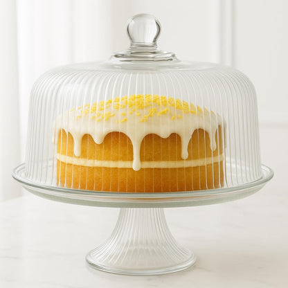 The True Shift Tableware: Anchor Hocking Monaco Cake Set: High-Quality Glass, Made in the USA Since 1905, Non-Toxic Display and Storage