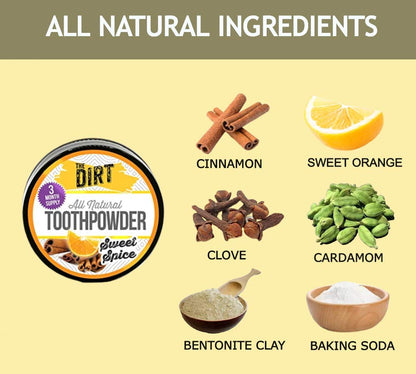 The Dirt Natural Tooth Powder | TRUE Shift Fluoride‑Free Oral Care