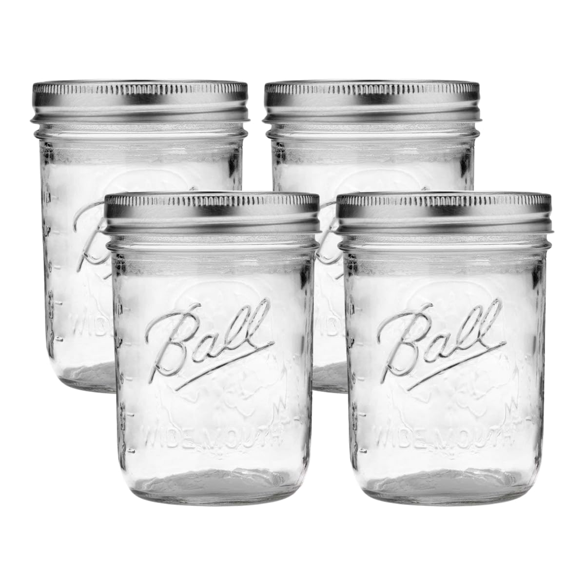 Ball Wide Mouth Pint 16-Ounce Glass Mason Jar with Lids (12-Count)