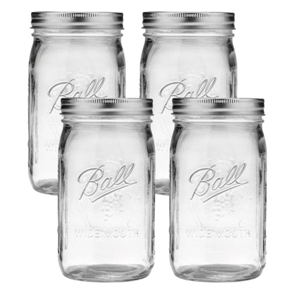Ball Wide Mouth Pint 16-Ounce Glass Mason Jar with Lids (12-Count)