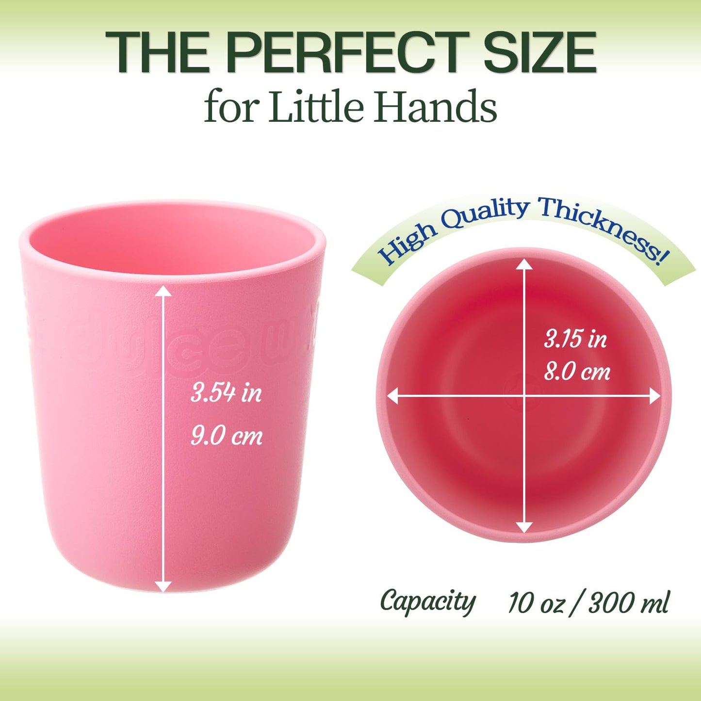 Dulce Worlds 100% Sugarcane Unbreakable Kids Cups (5-Pack)