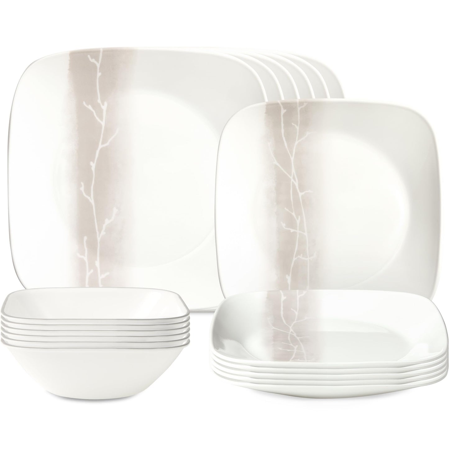 Corelle Vitrelle 18-Piece Dinnerware Set: Triple Layer Glass Service for 6