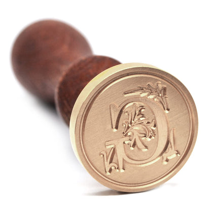 Traditional Wax Seal Stamp: Brass Head & Wooden Handle for Elegant, Zero-Waste Correspondence