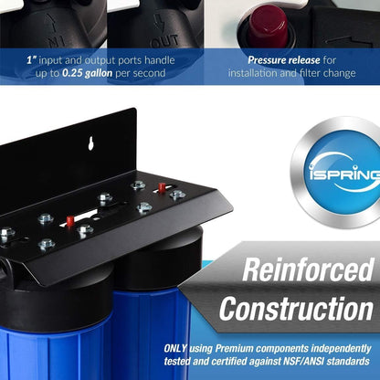 Compact Whole-House PFAS & Lead Water Filter, 2-Stage – iSpring WGB21B-PFKS