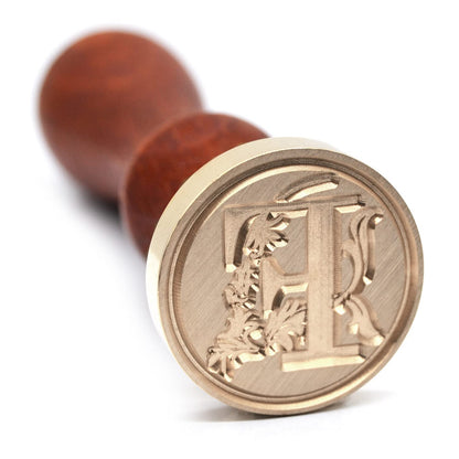 Traditional Wax Seal Stamp: Brass Head & Wooden Handle for Elegant, Zero-Waste Correspondence