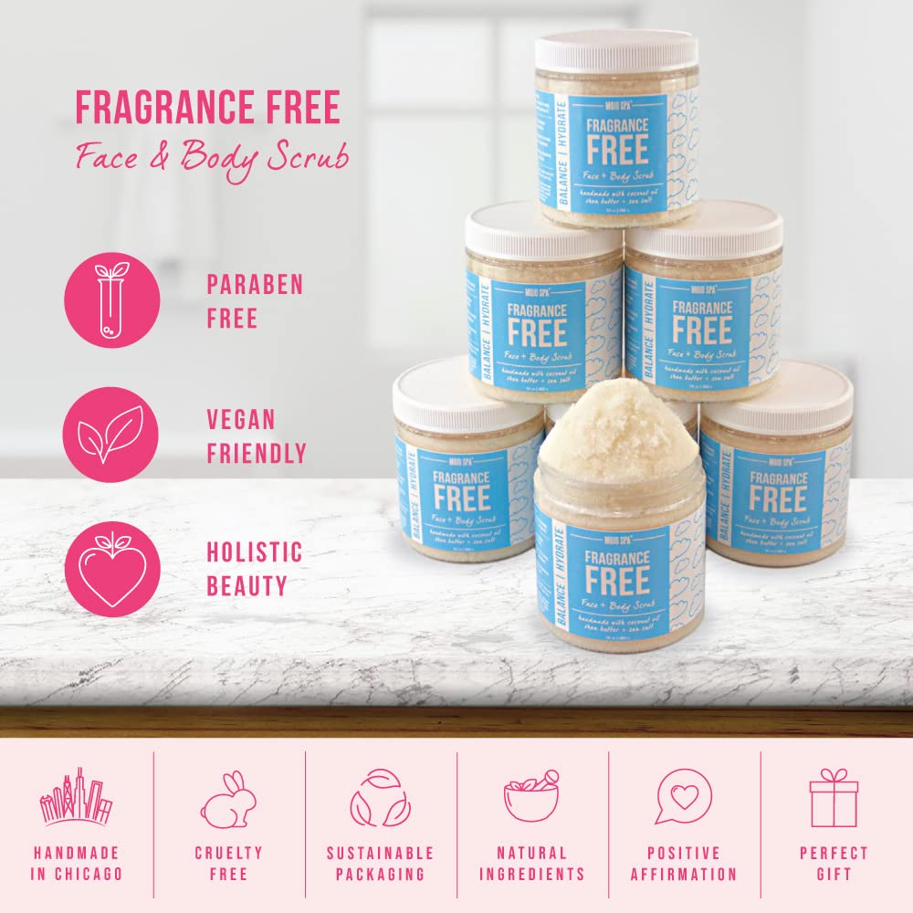 Fragrance-Free Sugar & Salt Face and Body Scrub – Mojo Spa