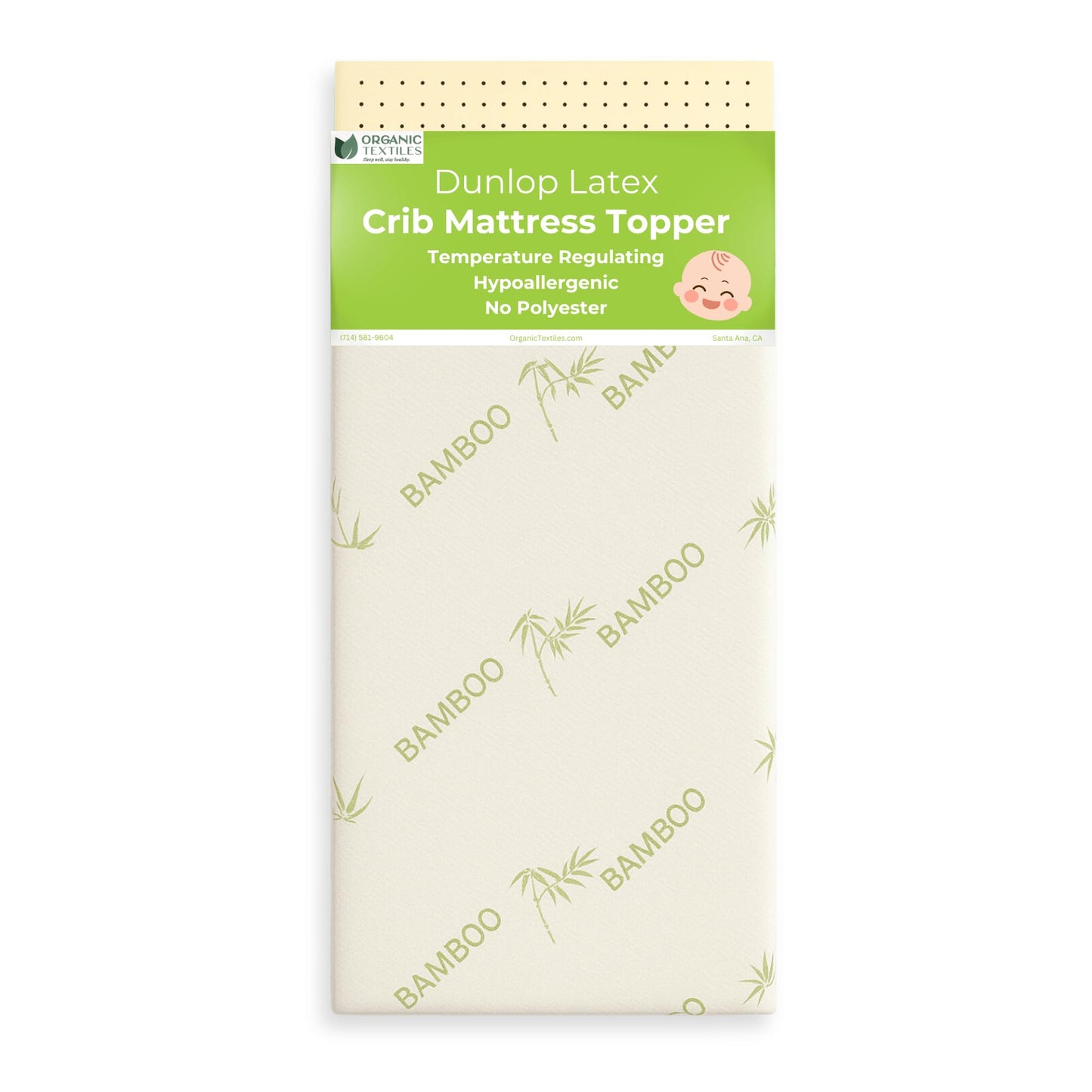 Organic Textiles Baby Topper: GOLS Certified Organic Latex