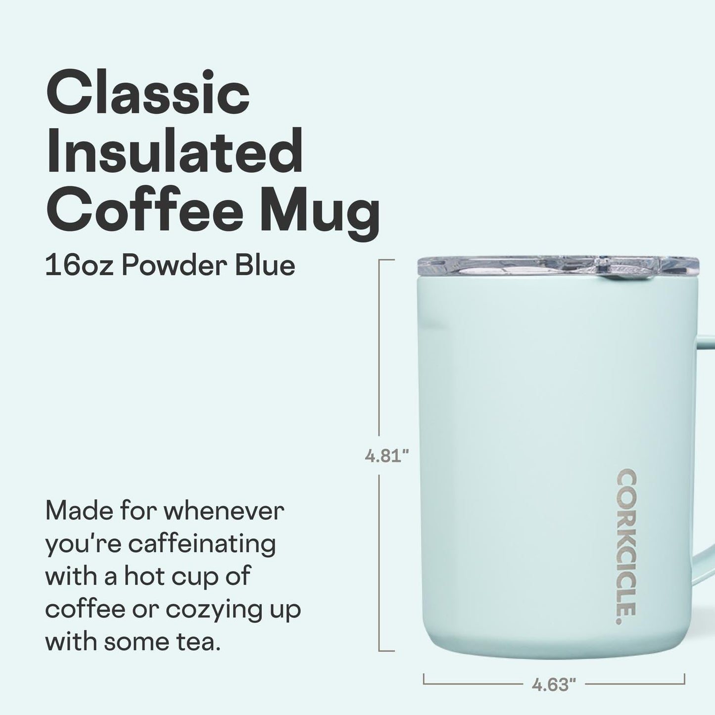 Corkcicle Classic 16 oz Triple-Insulated Stainless Steel Mug