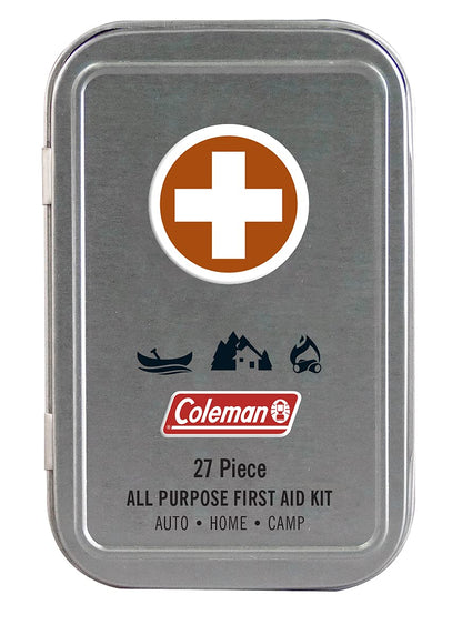 Coleman Mini First Aid Kit: 27-Piece Crush-Proof Metal Tin