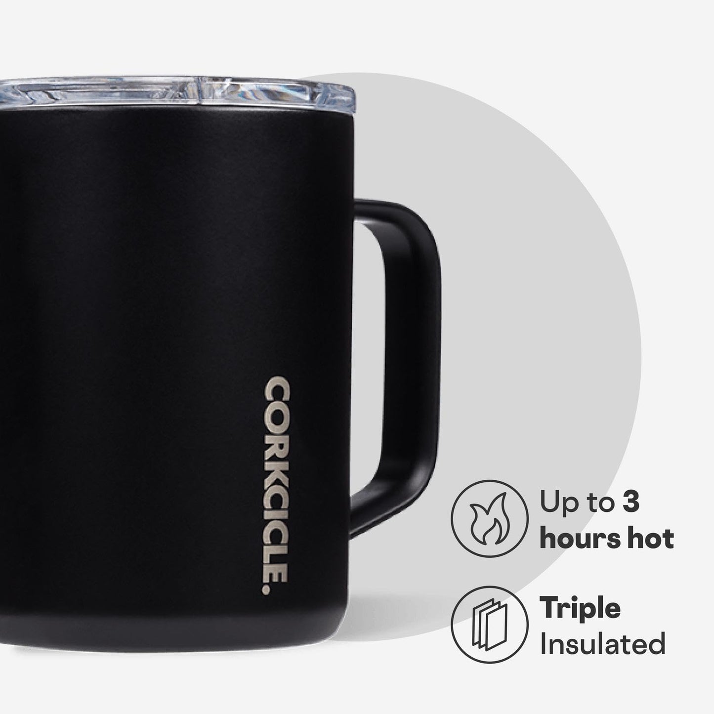 Corkcicle Classic 16 oz Triple-Insulated Stainless Steel Mug